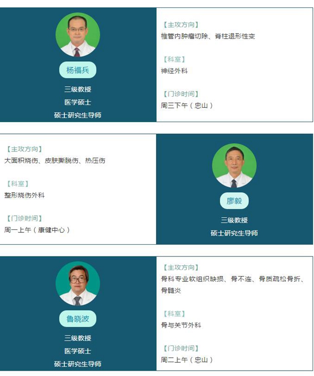 西南医大附院二三级教授坐诊时间全图(图5)