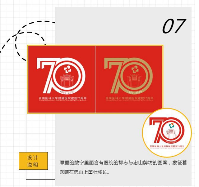 西南医大附院70周年院庆logo，由你来定！(图7)