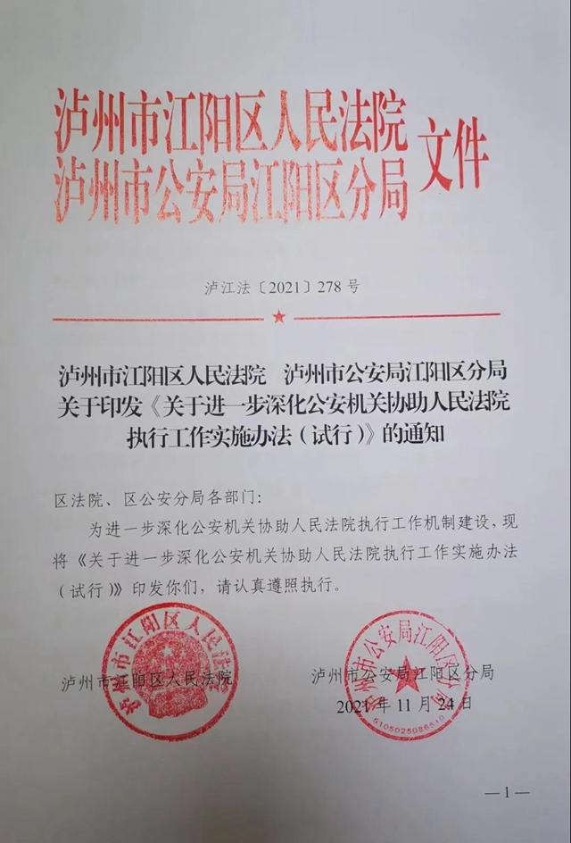 江阳法院与江阳公安分局举行执行协助会签仪式(图3)
