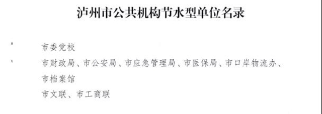 节水模范!泸州市口岸物流办被表扬!(图2) 节水模范!泸州市口岸物流办被表扬!(图2)