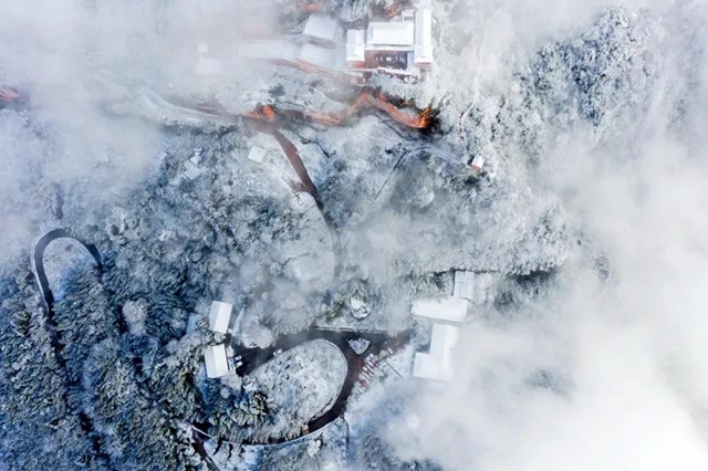 雪映丹山景别致！绝美壁纸请查收(图5)