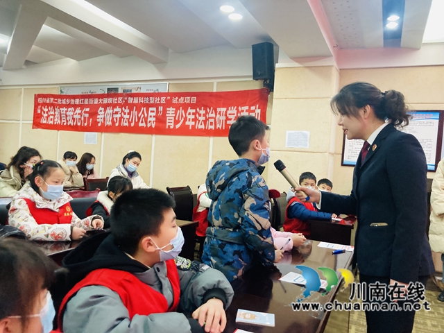 龙马潭区红星街道大驿坝社区：法治教育我先行，争做守法小公民(图2)