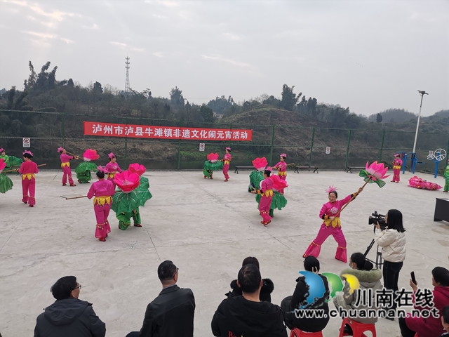 泸县牛滩镇：荷花龙舞闹元宵(图2)