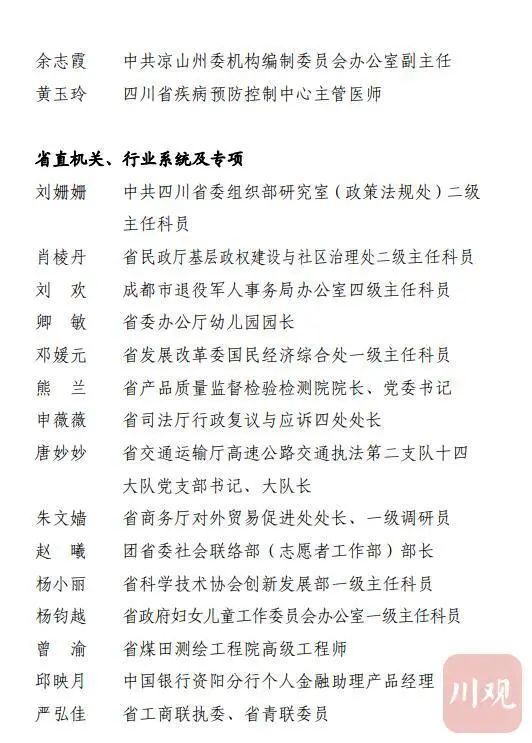 四川三八红旗手(集体)名单公布,泸州她们上榜!(图10) 四川三八红旗手(集体)名单公布,泸州她们上榜!(图10)