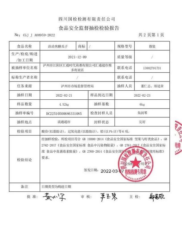 【创食安示范城】泸州:“你点我检”第三期结果公布!请您“点单”下一期~~(图8) 【创食安示范城】泸州:“你点我检”第三期结果公布!请您“点单”下一期~~(图8)