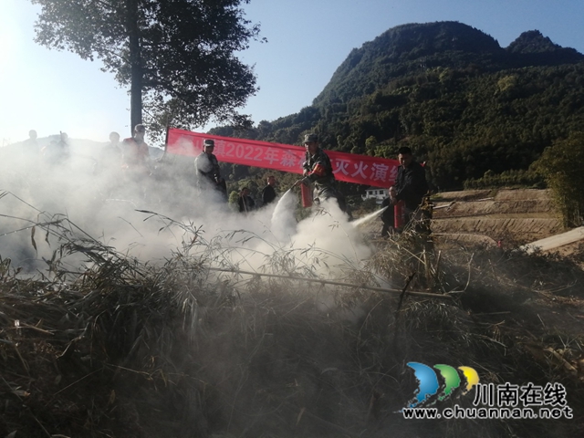 合江县榕山镇开展统战人士森林防灭火应急演练(图1)