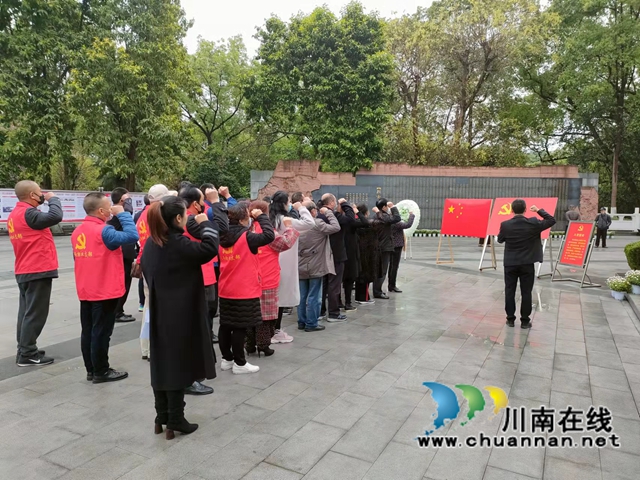 龙马潭区红星街道天立社区开展清明节缅怀先烈文明绿色环保祭扫活动(图4)