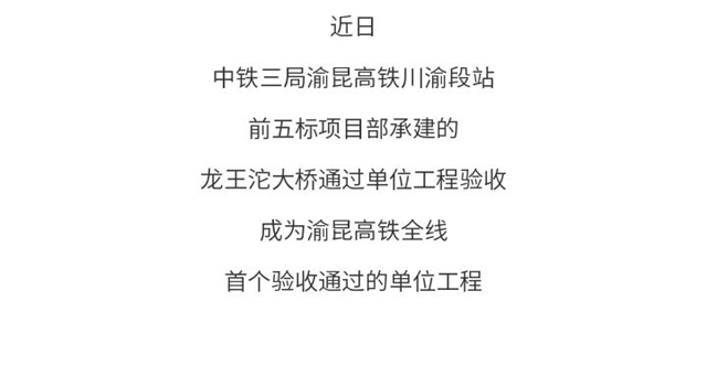 渝昆高铁全线首个单位工程通过验收(图1)