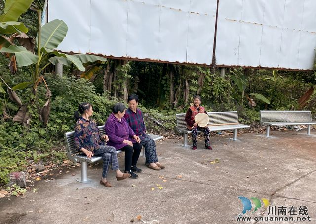 龙马潭区鱼塘街道王庄村:小小休闲椅 处处显真情(图2) 2.jpg