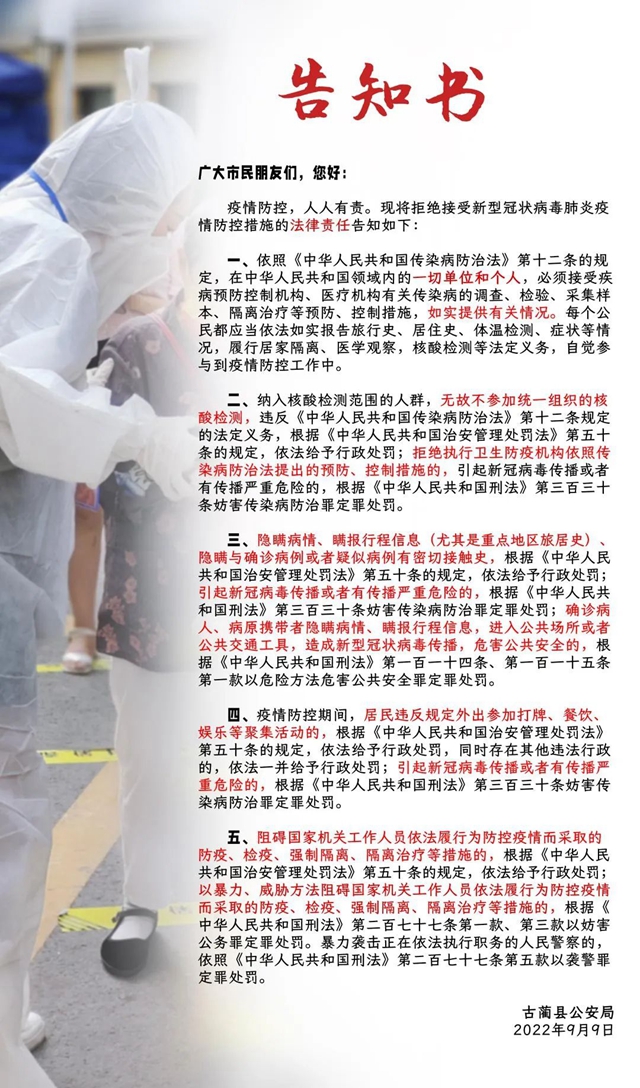 古蔺县关于在全县开展全员核酸检测的通告(图2) 微信图片_20220914181544.jpg