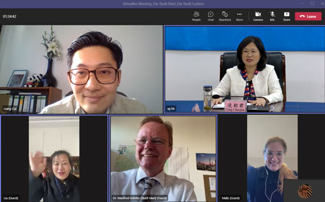泸州市与德国马尔市举行线上交流会议