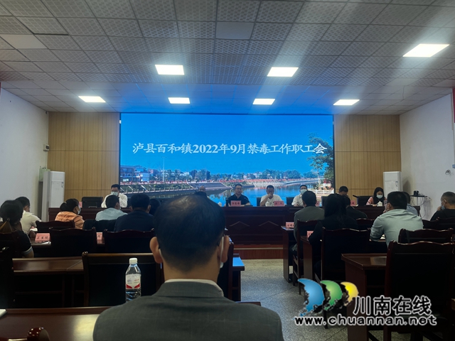泸县百和镇召开9月禁毒工作职工会(图1) 6B26DBE45FD3597CEBA137C39990FDE8.jpg