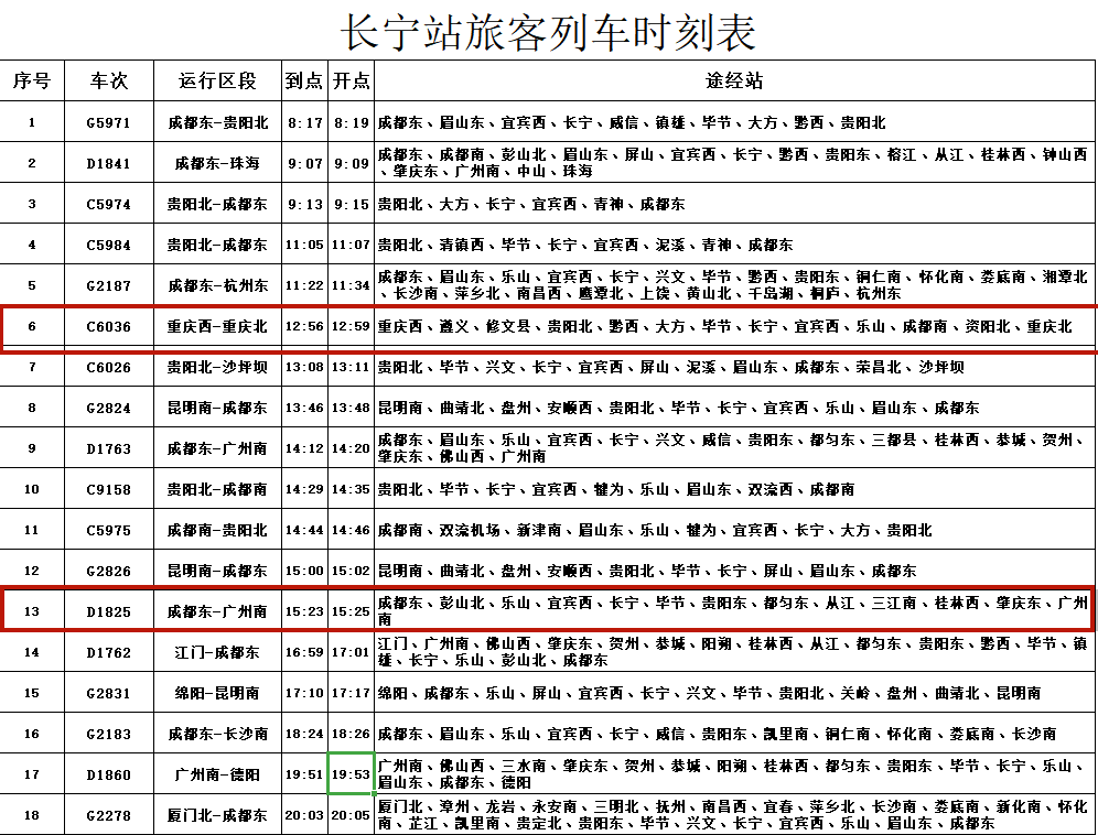 注意!宜宾这个高铁站新增车次啦!(图3) 高铁3.png