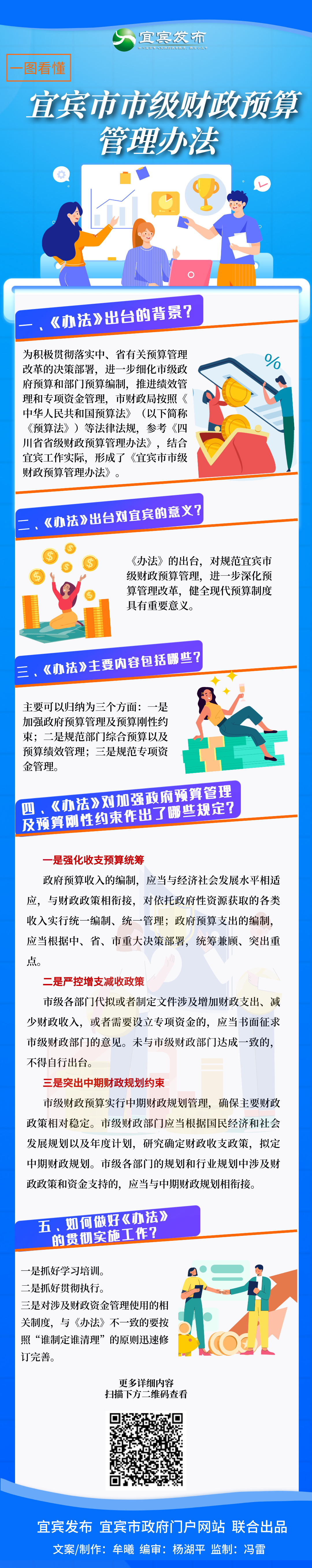 一图读懂 | 宜宾市市级财政预算管理办法