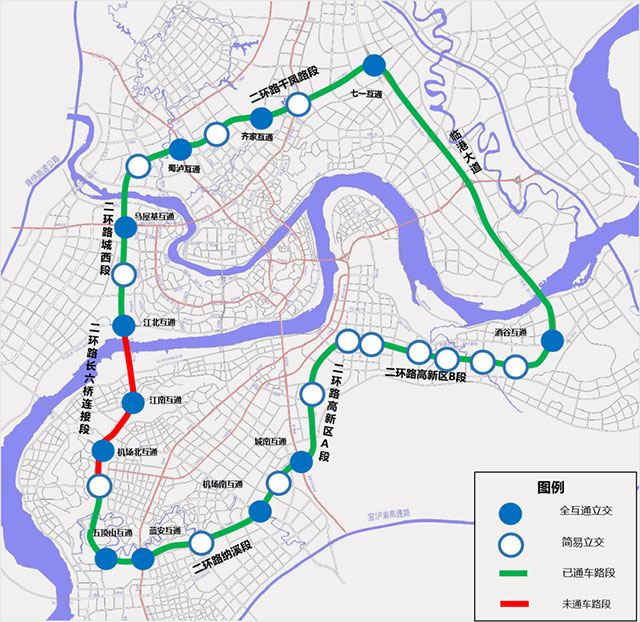 串点连线通四方,一张图带你了解泸州二环路!(图1) 1.jpg