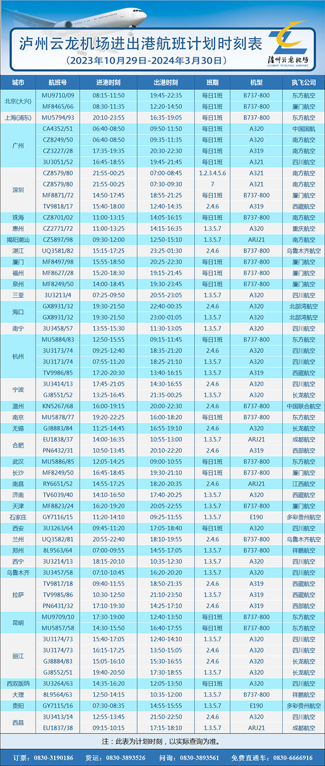 【泸州机场新航季】济南/湛江航线恢复!还要加密这些航班......(图2) 2.jpg