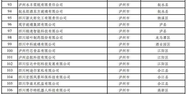 名单公布!泸州新增一批四川省“专精特新”中小企业(图2) 2.jpg