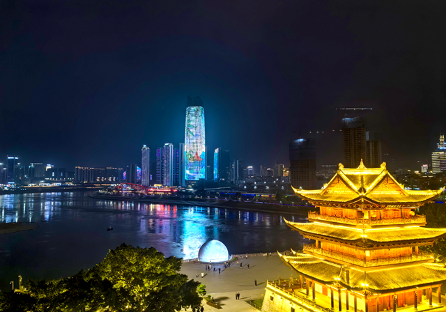 宜宾要办跨年灯光秀啦！快来把你的心愿打到三江口288大楼上！