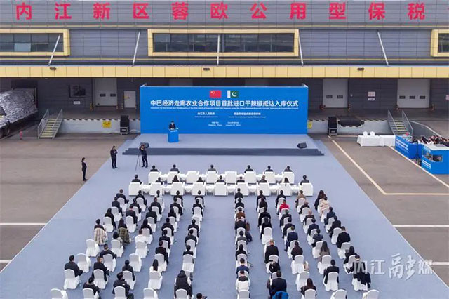 驶入“中巴经济走廊”！巴基斯坦182吨干辣椒已入库内江——
