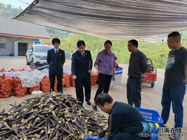 纳溪区法院:土地流转起纠纷 司法护航保春耕(图1) 法官走访调查.jpg