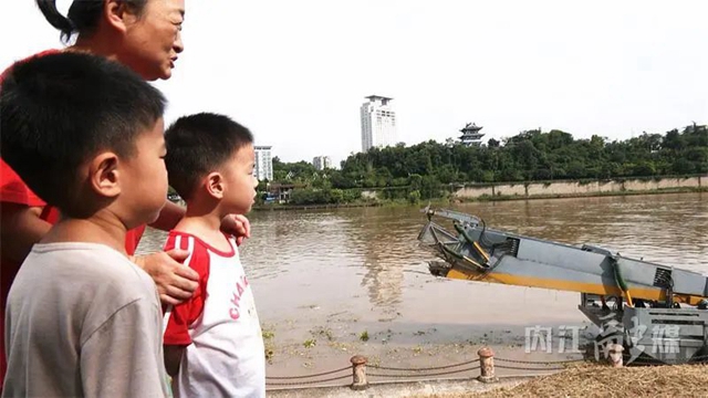 看！内江甜城湖上来了个“大家伙”