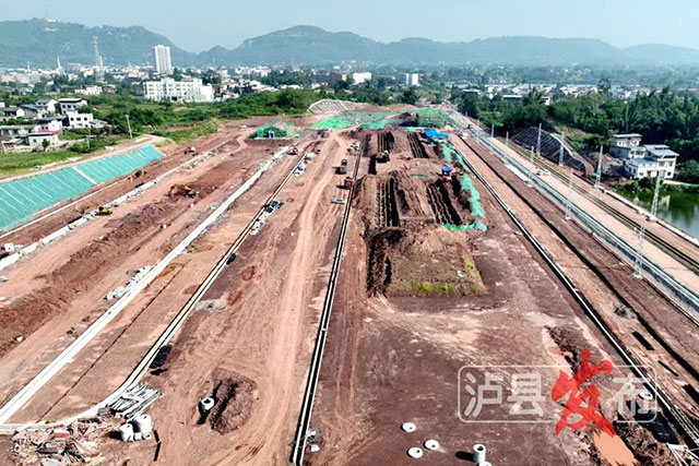 进度80%！泸县这个货运火车站正在加紧建设中——