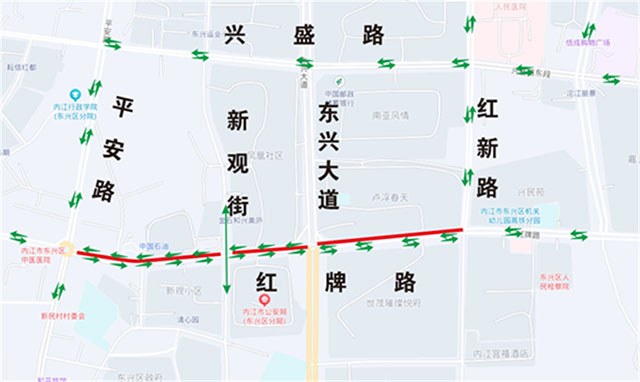 持续到明年6月！内江城区这些路段将实施交通管制