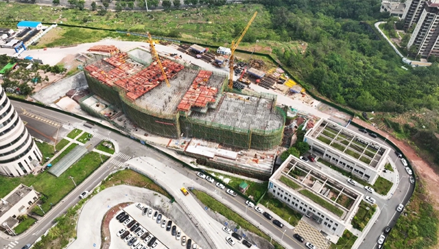 保进度,西南医大附院肿瘤中心项目冲刺7月底主体封顶(图1) 1.jpg