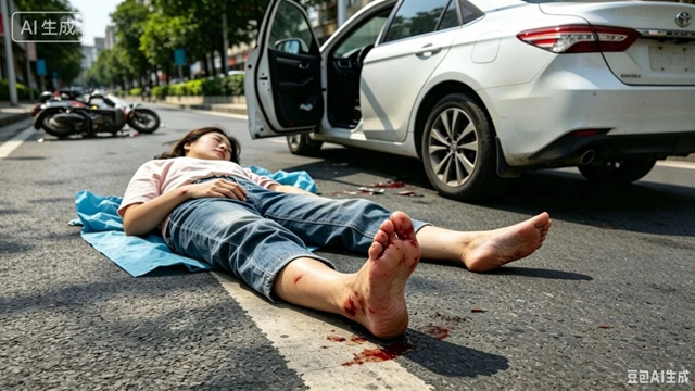 “痛到没有知觉了...” 26岁女生骑电瓶车遭遇轿车“开门杀”(图4) 杀4.jpg