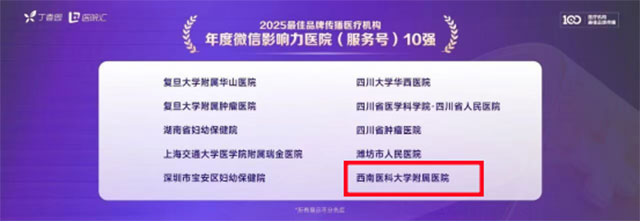 西南医大附院双喜临门:3部科普作品入选国家级库 斩获全国微信影响力10强(图7) 7.jpg