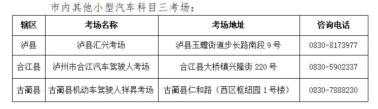 关于暂停泸州市机动车驾驶人考试中心部分考试业务的通告(图1) 123.jpg