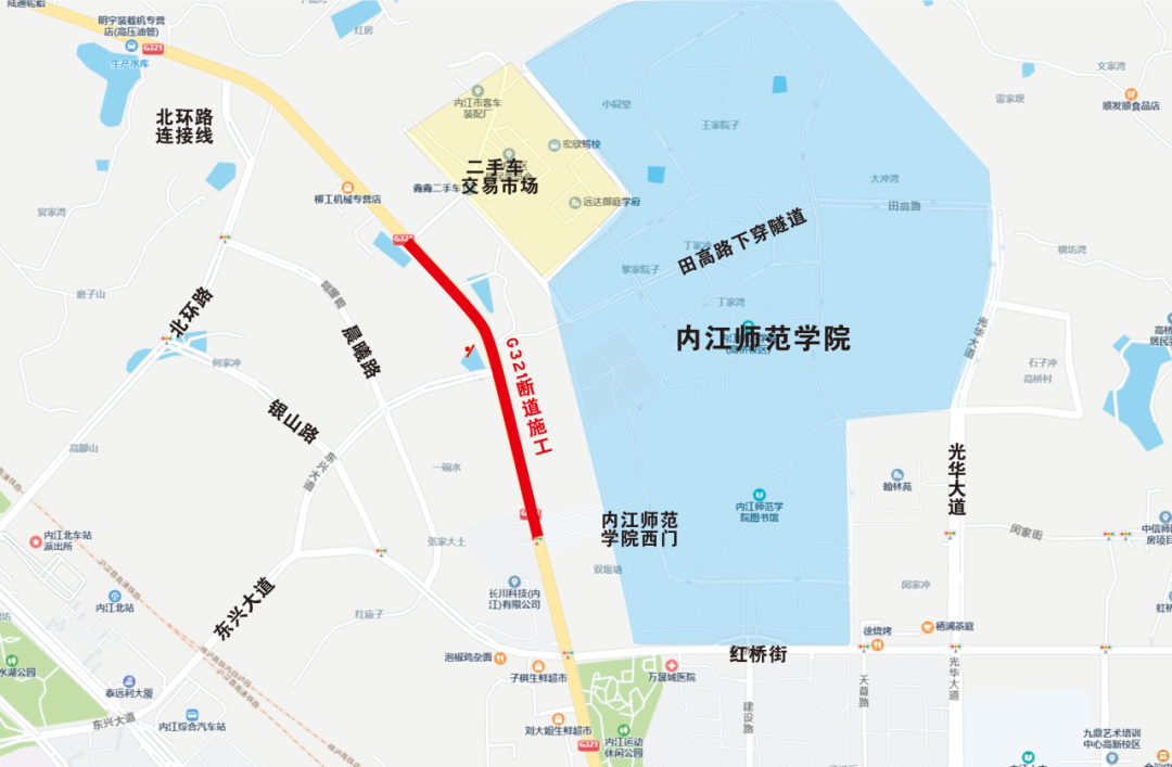 持续到明年8月底!国道G321这一路段将断道施工,内江司机注意绕行(图4) 国4.png