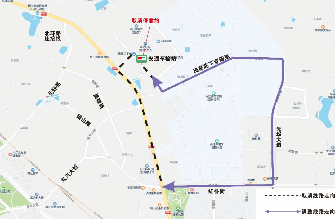 持续到明年8月底!国道G321这一路段将断道施工,内江司机注意绕行(图7) 国7.png