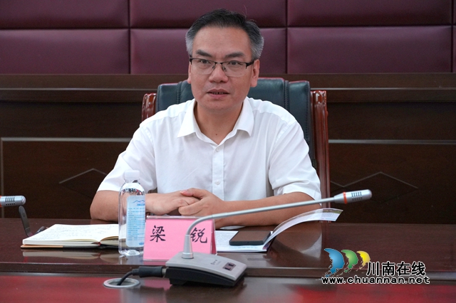 民革泸州市委会调研泸县职业教育发展座谈会在泸县建校召开(图3) 民革泸州市委副主委、泸州市政协副秘书长梁锐发言.jpg
