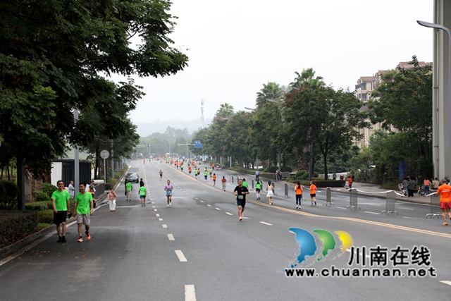 选手们齐齐冲出起点，沿沱江绿道延伸成一道活力长龙.JPG