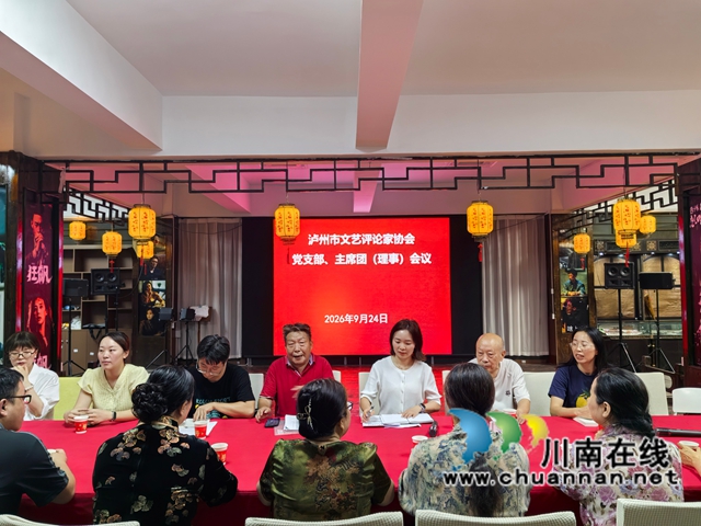 党建引领铸根基 文艺评论启新程|泸州市文艺评论家协会召开党支部、主席团(理事会)会议(图1) 开会.jpg