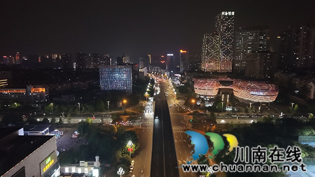 泸州龙马潭:非遗进商圈 国庆氛围浓(图7) 龙马潭夜景-(2).jpg