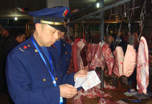 江阳区工商：集中检查全区猪肉市场