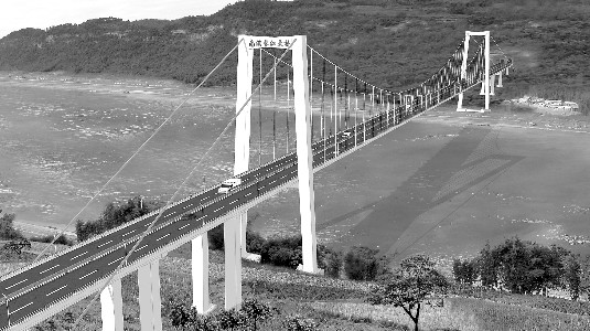 四川跨度最大悬索桥主塔完工&nbsp;桥上设计人行通道(图1)