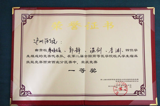 比赛临床技能&nbsp;泸州医学院获第一(图4)