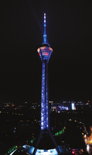 四川广播电视塔亮灯啦！(图1)