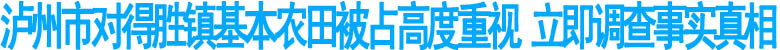 泸州市立即调查得胜镇基本农田被占一事事实真相(图1)