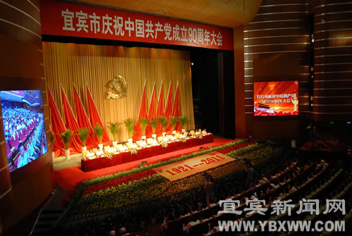 宜宾市庆祝中国***成立90周年大会隆重举行(图3)