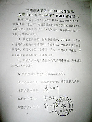 纳溪区人口计生局切实加强“小金库”治理工作(图1) 纳溪区人口计生局切实加强“小金库”治理工作(图1)