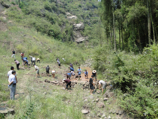 赤水镇：镇长送水到村(图2)