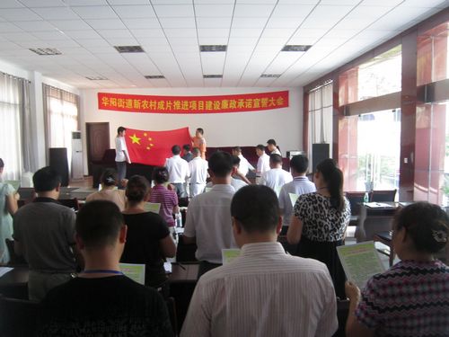华阳街道&nbsp;&nbsp;举行廉政承诺集体宣誓仪式