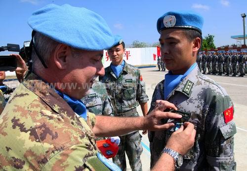 泸州赴黎维和官兵荣获联合国“和平荣誉勋章”(图1)