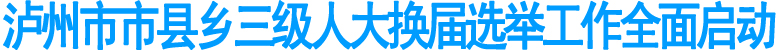 泸州市市县乡三级人大换届选举工作全面启动