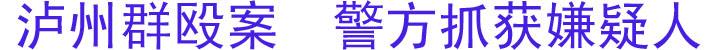 泸州群殴案&nbsp;警方抓获嫌疑人
