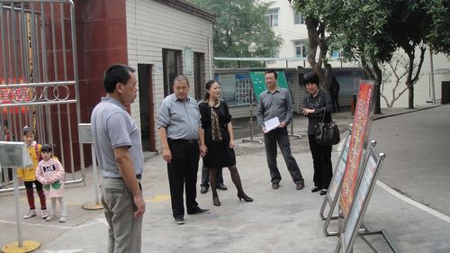 合江镇党委书记王炬麟等到幼旭学校指导校园文化建设(图1)